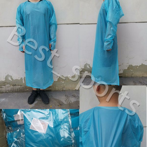 

cpe protective clothing disposable isolation gowns clothing suits elastic cuffs outdoor anti dust disposable raincoats cyz sea shipping