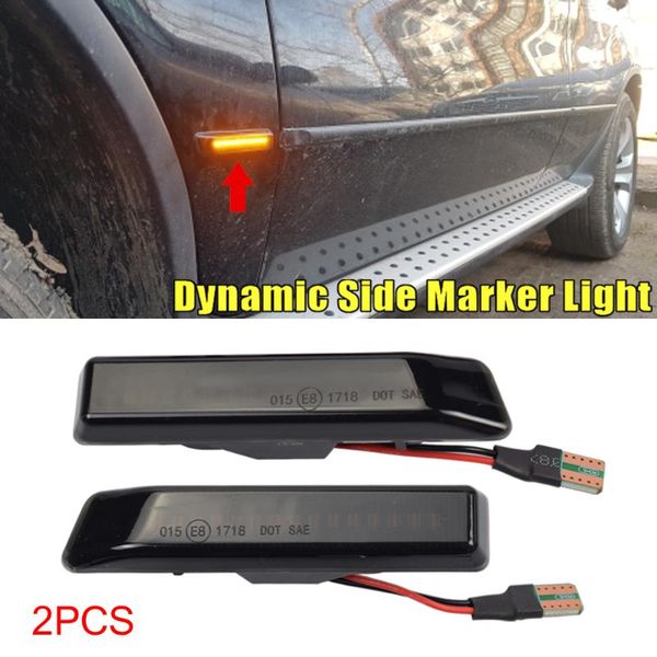 

2pcs led dynamic turn signal light side fender marker sequential blinker for e36 for x5 e53 3 series
