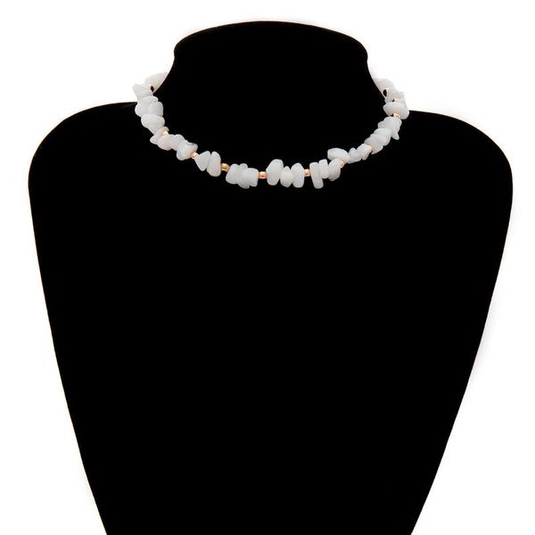 

chokers 2021 fashion multilayer necklace metal transparent white shell collar ladies jewelry bohemian retro style gift ocean a50, Golden;silver