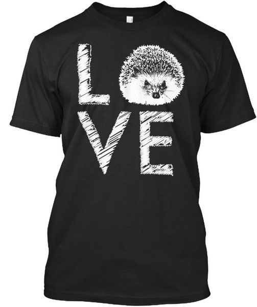 

2019 summer o-neck tee shirt hedgehog love standard t-shirt t-shirt