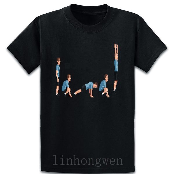 

yay burpees retro pixel style t shirt letters gift authentic short sleeve natural spring autumn size over size s-5xl printing