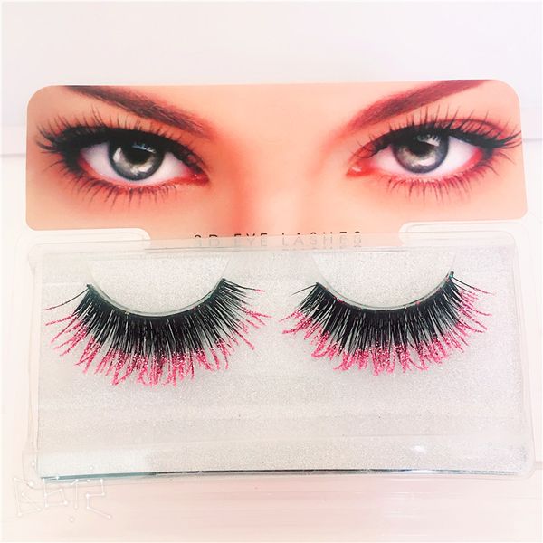 

false eyelashes hand-made pink soft comfortable natural dense plain make-up
