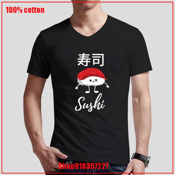

sushi kanji v neck summer plus size t shirt for men 4xl 5xl big size t shirts men father's day gift printed tees symbol tee
