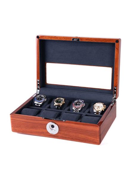 

luxury wooden watch box men watch display box for men watches 200910-15, Black;blue