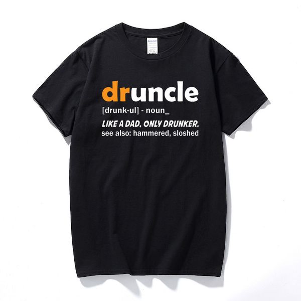 

mens druncle funcle definition t-shirt like a dad only cooler uncle shirt cotton short sleeve t shirt men euro size
