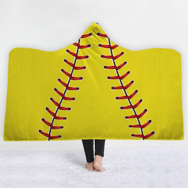 

children home blanket rugby series plush hooded blanket manta sofa couch wearable fleece plush plaid manta for adults
