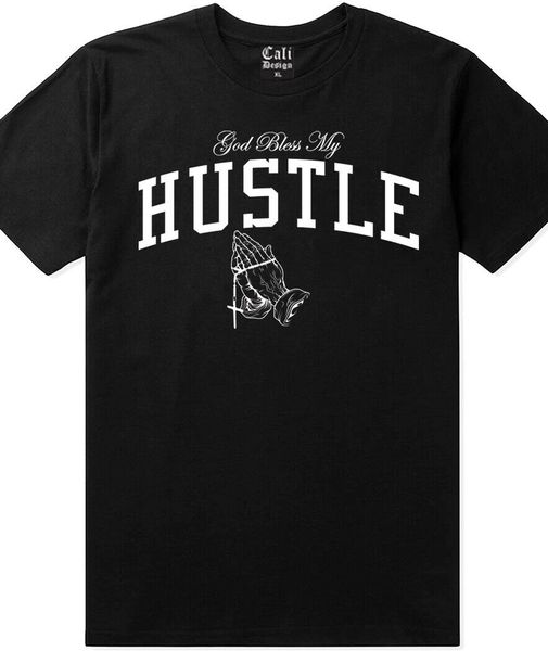 

god bless my hustle t shirt blessed hustler praying hands drake migos rap tee cool funny t-shirt men tees