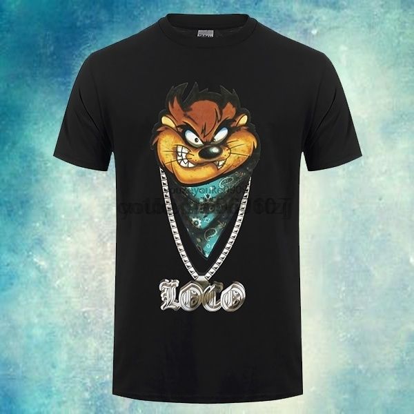 

funny t shirt looney tunes taz loco urban tasmanian devil white t-shirt