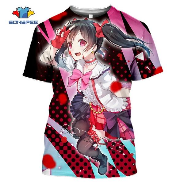 

summer men anime loli girl love live clothing 3d print shirts horror hippie harajuku men clothing