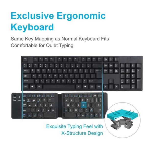 

new light-handy english bluetooth folding keyboard,foldable wireless keypad for ios/android/windows ipad tablet phone