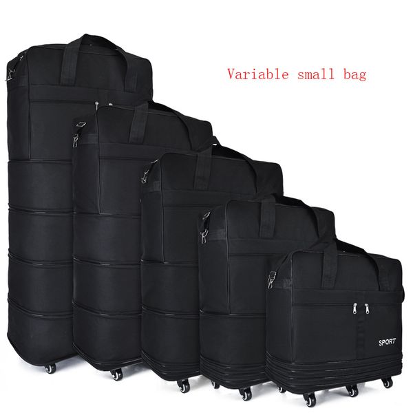 

large-capacity portable travel bag rolling luggage can expand aviation checked bag mobile rolling backpack oxford cloth bag 200921