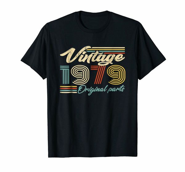 

made in 1979 40th birthday party gifts idea vintage t shirt mens black s - 3xl plus size tee shirt