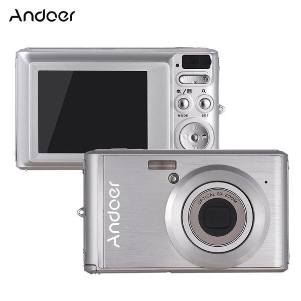 

andoer digital camera 20mp video camcorder with 2pcs batteries 8x optical zoom anti-shake 2.4inch lcd screen kids christmas gift