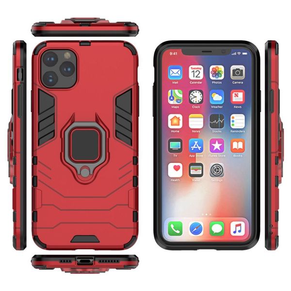 

2 in 1 hybrid armor ring shockproof phone cases back cover case for iphone 11 pro max x xr xs max