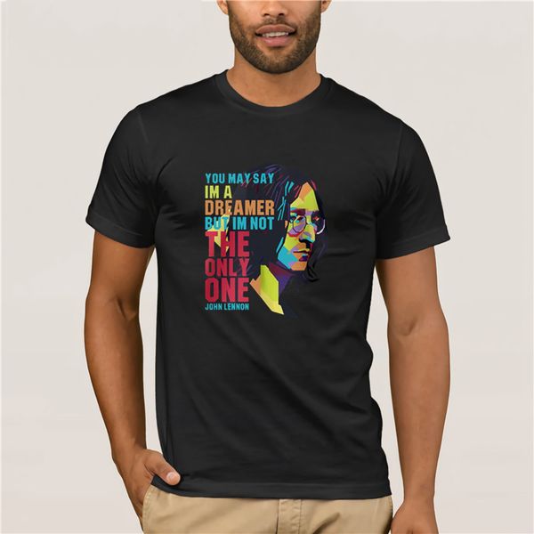 

100% cotton men women t shirt tees custom nckg men's john lennon imagine short sleeve teesi