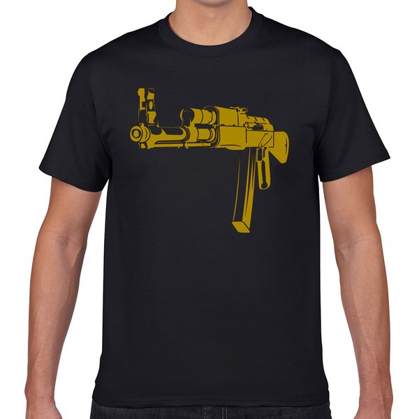 

t shirt men kalashnikov ak 47 basic black geek cotton male tshirt xxxl