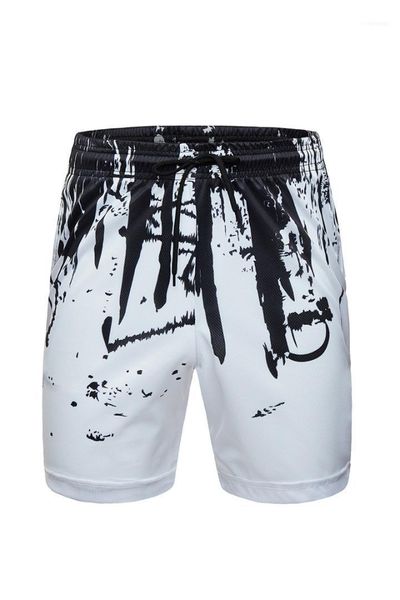 

pants men clothes summer mens designer print shorts natural color fashion shorts loose casual knee length, White;black