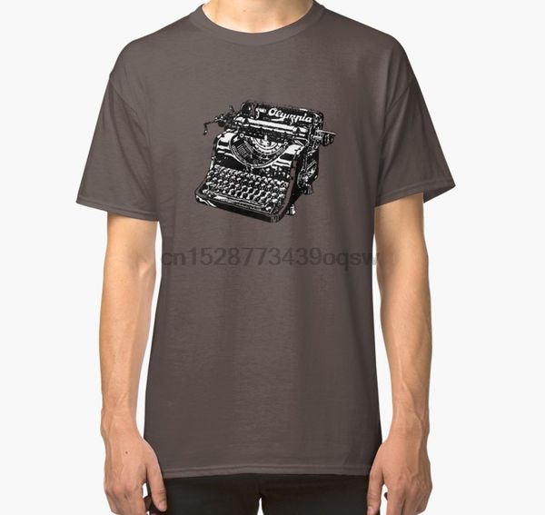 

men tshirt black vintage typewriter classic t shirt printed t-shirt tees top