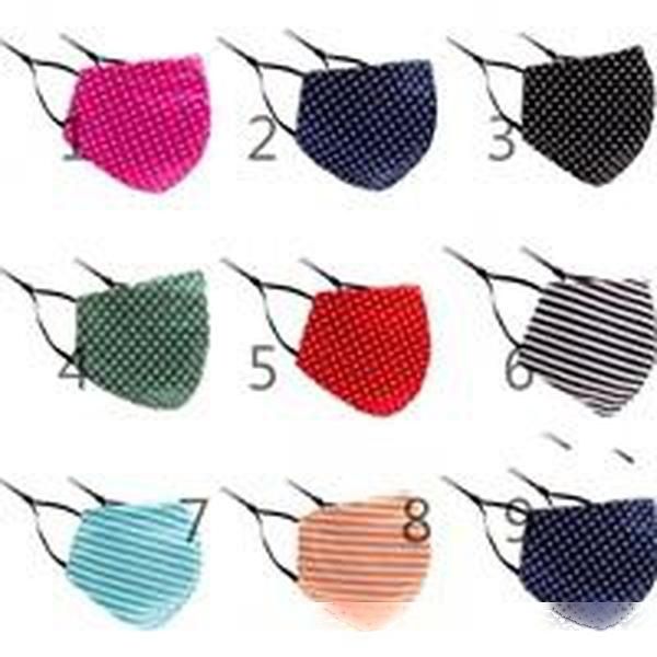 

gauze cotton face dot mask shield printed stripes respirato two layer sports mascarilla fashion kids masks reusable washable cloth 3 85qx b2