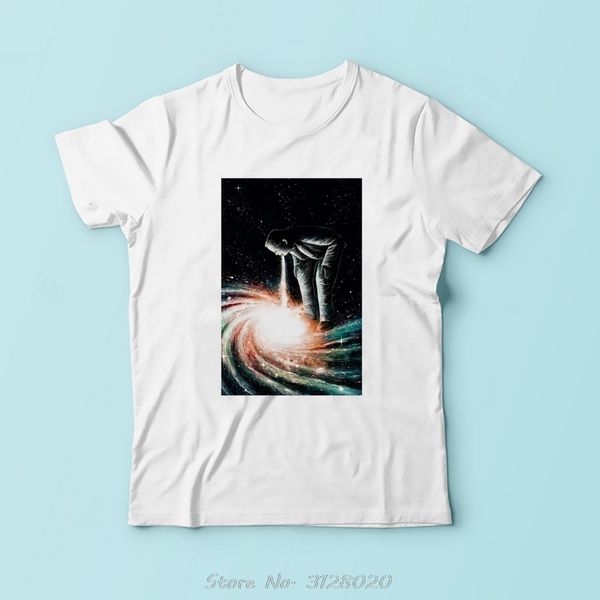 

вселенная имеет шероховатую beginnings прохладный tshirt мужчины лето новый белый с коротким рукавом повседневная хлопок cosmic рвота смешна