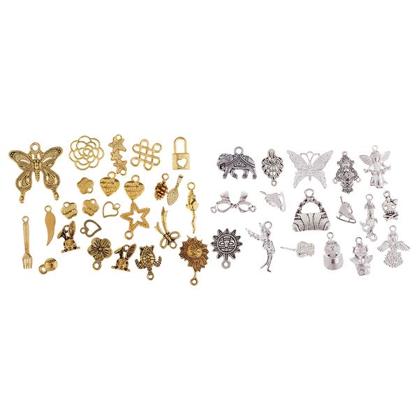

50g/pack many style assorted shape charms pendants findings jewelry making accessories for clothing bag decoration diy crafts, Black