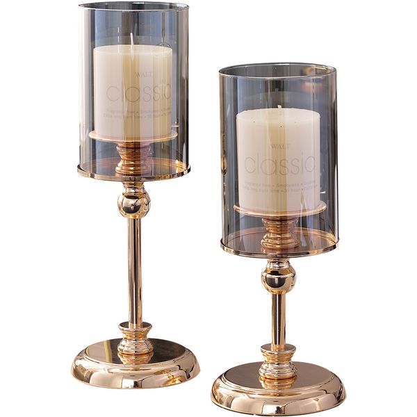 

candle holders personalized crystal table holder golden metal mercury glass stand gold decoration home ii50zt