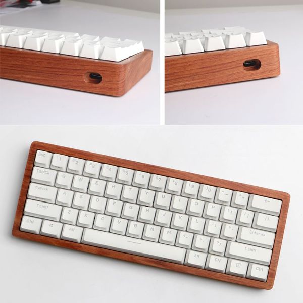 

solid wooden case customized shell base rosewood walnut wood for anne pro2 mecha