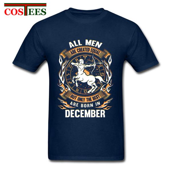 

all men are created equal but only the are born in december t shirt cotton short sleeve hipster plus size men t shirt homme