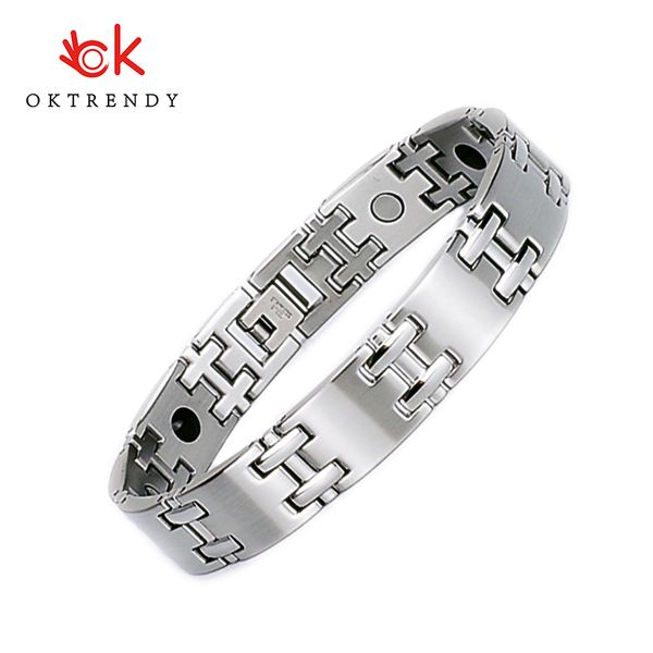 

link, chain oktrendy wholesale mens bracelet jewellery stainless steel for men in black tennis drop