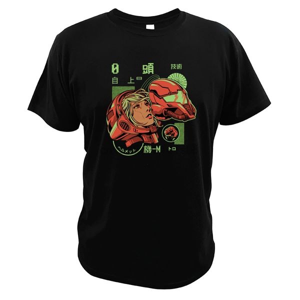 

metroid t shirt samus aran eu size casual digital print tee video game tshirt