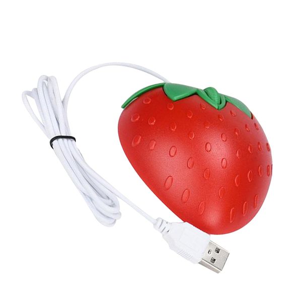 

1xcute wired game mouse strawberry optical usb ergonomic mice for computers