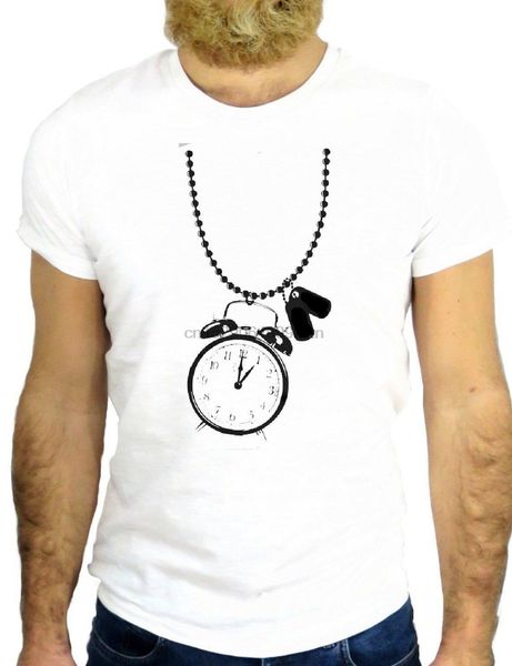 

2020 fashion retro summer mens print t-shirt t shirt necklace clock time draw funny cool fashion nice design a shirt