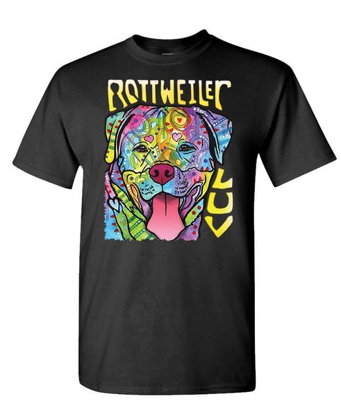 

print t-shirt 2019 fashion rottweiler luv - big dog love - dean russo - mens cotton t-shirt mens' t-shirt