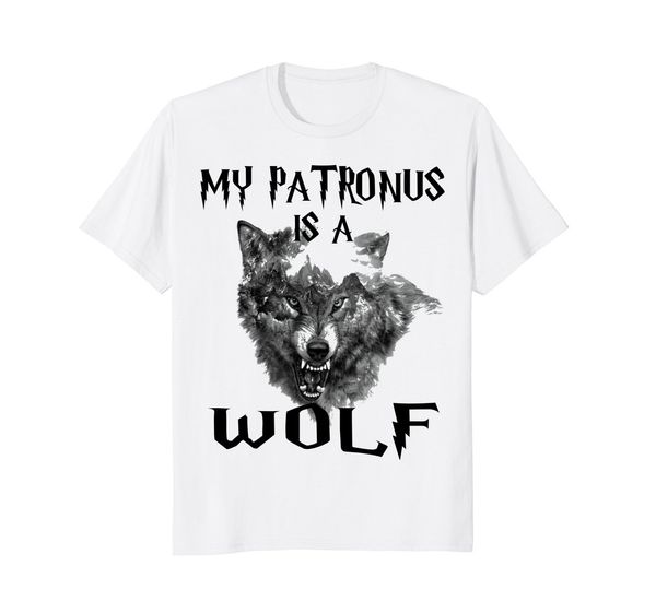 

2019 новое лето высокого качества tee shirt мой patronus является wolf прохладный футболки