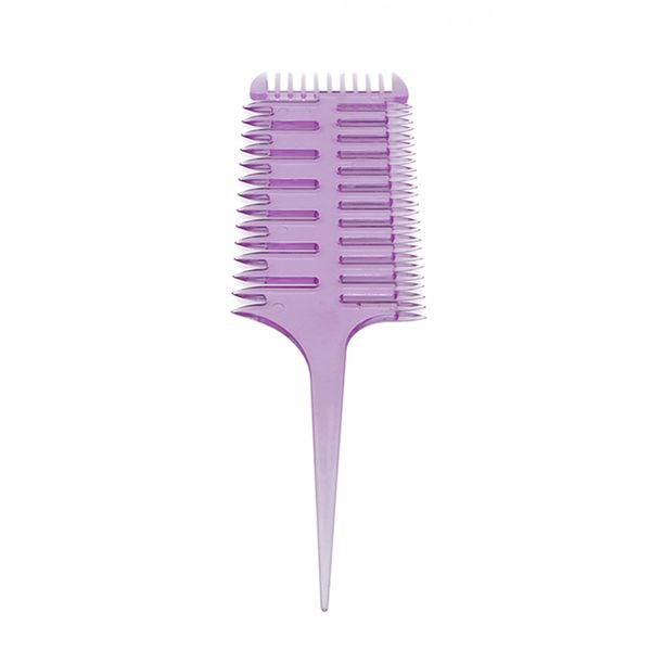 

1pc colorful women big tooth comb hair dyeing tool barber salon style haircut comb with tail fish bone shape, Silver
