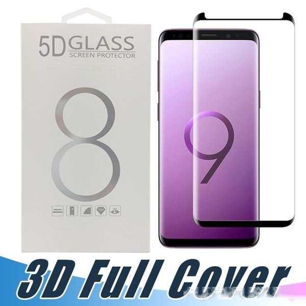 

case friendly 3d curved screen protector tempered glass for samsung note 10 9 8 s6 s7 edge s8 s9 plus full surface cover film with package