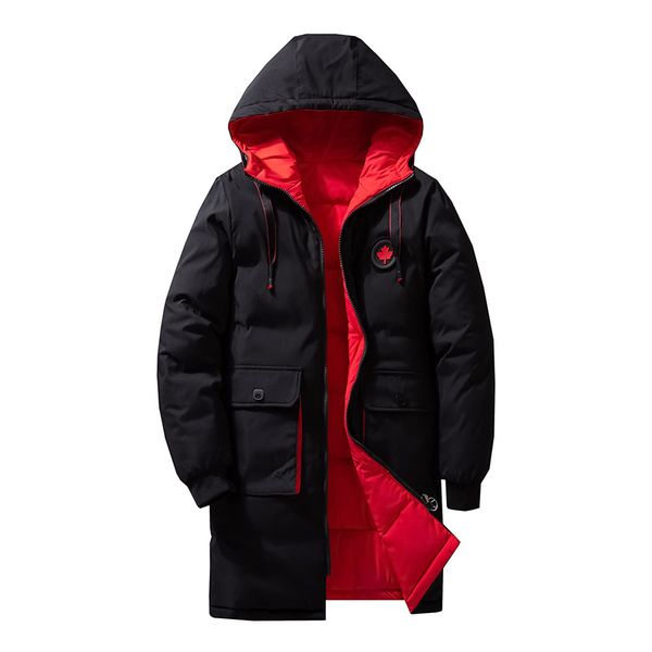 

2020 men winter jacket and coats long parka hooded warm thicken cotton parka winter coat men clothes, Black