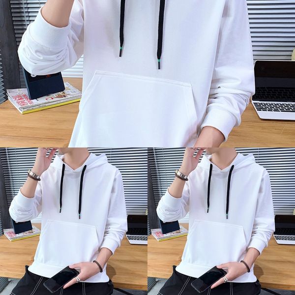 

2020 autumn new hooded sweater fashion korean style fashionable student coat casual pullover pullovercoat pulloverloose men's pullover, Black