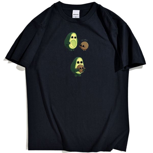 

avocado harajuku kawaii male tee shirt love hug funny fruit graphic t-shirt for men's trend casual oversized men's tshirts