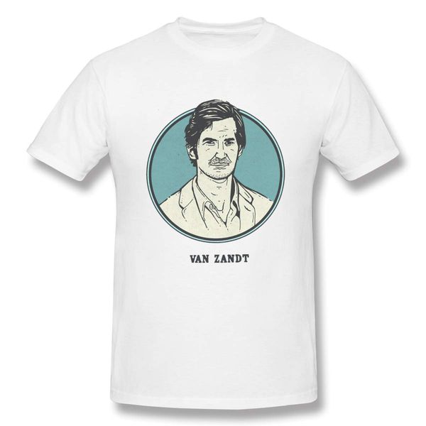 

populartee мужчины таунс ван zandt логотип мода короткие рукава tee белый