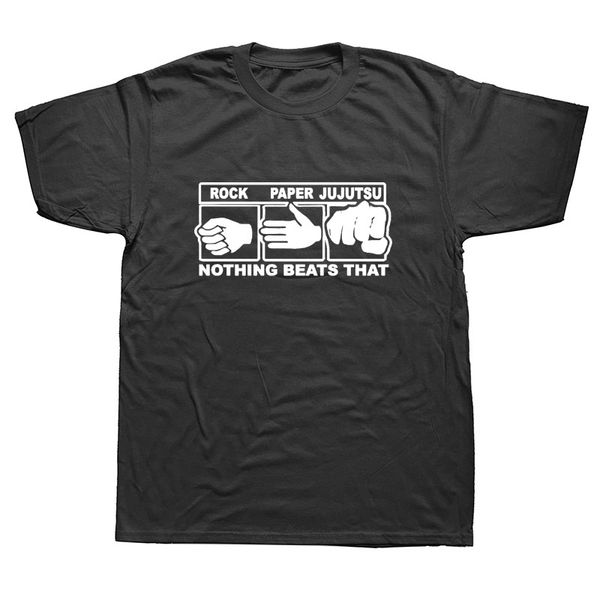 

rock paper jujutsu боевые искусства джиу джитсу t-shirt mens casual стиль короткие рукава крупногабаритные streetwear хип-хоп футболки