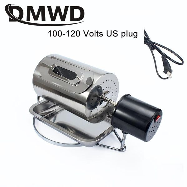 

dmwd 110v/220v coffee beans roaster stainless steel cafe bean roasting machine baking fry peanut grain nuts dryer eu us uk plug