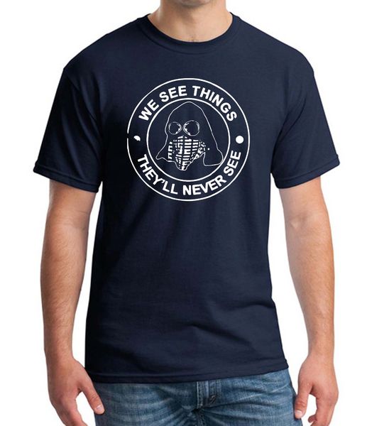 

2019 fashion t-shirt we see things hooligans men's tee shirt