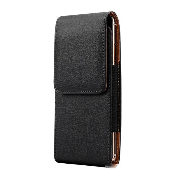 

vertical belt clip universal cell phone holster waist back leather case for iphone 11 samsung s10 huawei moto lg xiaomi