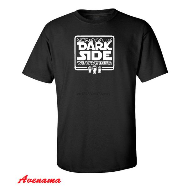 

darkside with beer t-shirt funny sith wars star vader darth pub bar novelty gift harajuku fashion classic