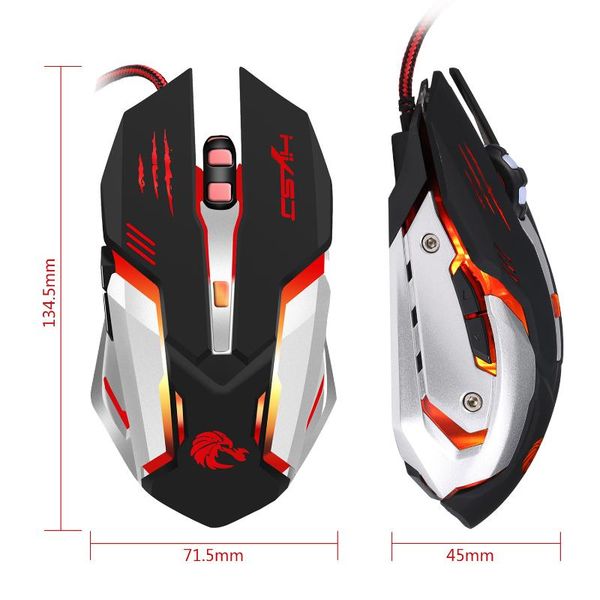 

for hxsj new style s100 hinery colorful gaming mouse manufacturers wholesale metal bottom slab suitable
