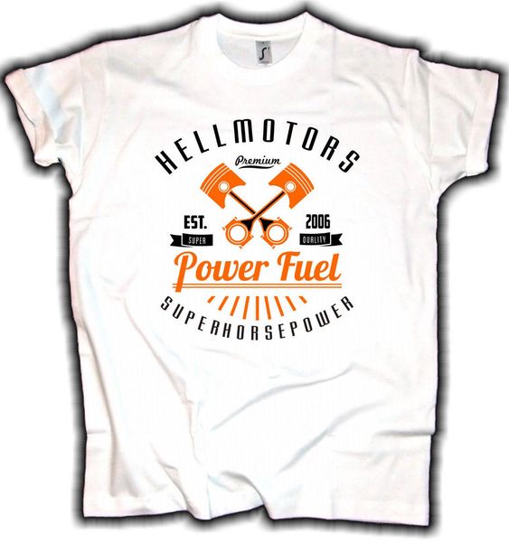 

short sleeve for men clothing summer power fuel biker t-shirt hellmotors oldschool bobber custom v8 motorrad chopper tee shirt