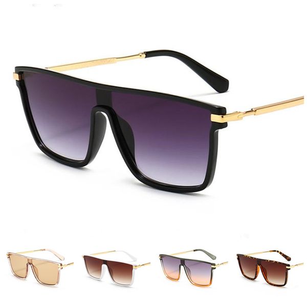 

fashion women & men sunglasses siamese lens sun glases simplicity eyewear anti-uv spectacles oversize frame eyeglasses adumbral a, White;black