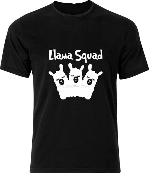 

llama squad funny gift present christmas cotton t shirt popular tee shirt male brand tshirt summer plus size tee-shirt