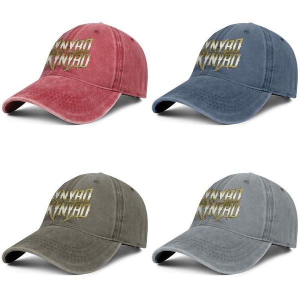 

lynyrd skynyrd logo fashion denim baseball cap cool washed dad hat adjustable vintage ball made in usa second helping, Blue;gray